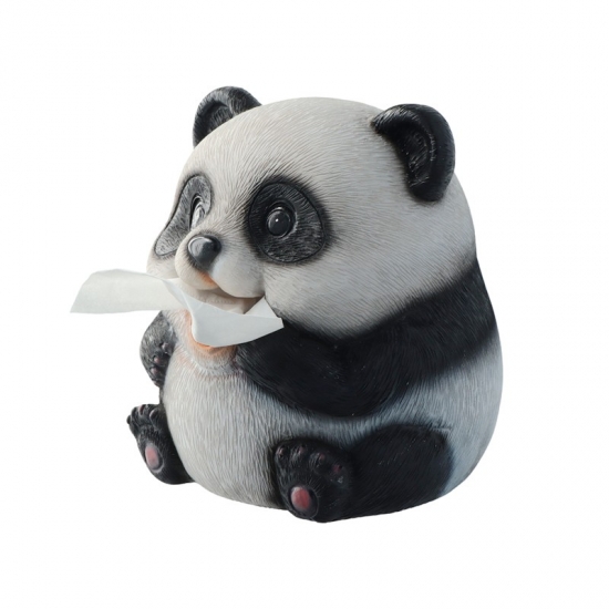 Tissue box panda decoration resin animal crafts home decoration