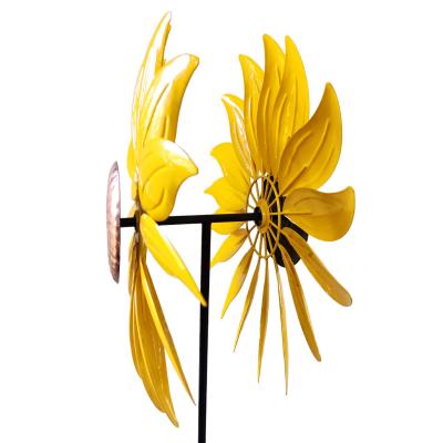 Sunflower windmill ironwork Garden decoration insert rod