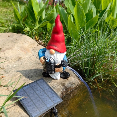 Elf dwarf Solar Fountain Water with solar panel