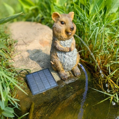 Squirrel Solar Fountain Water with solar panel