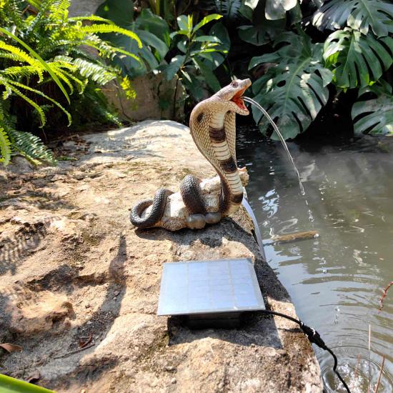 King Cobra Solar Fountain Water with solar panel