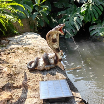 King Cobra Solar Fountain Water with solar panel