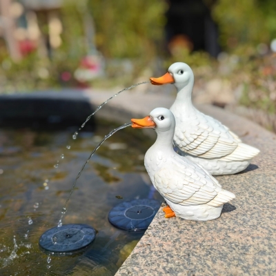 Expressive duck Solar Fountain Water with solar panel