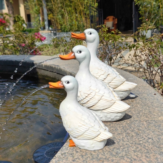 Expressive duck Solar Fountain Water with solar panel